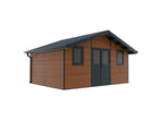 Lade das Bild in den Galerie-Viewer, ISORA Verbundgartenschuppen - 20m2 braun - 28 mm Ref: SH0962