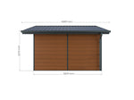 Lade das Bild in den Galerie-Viewer, ISORA Verbundgartenschuppen - 15m2 braun - 28 mm