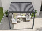 Lade das Bild in den Galerie-Viewer, Bioklimapergola Aurora 3x3m mit 2 Jalousien 3m - anthrazit
