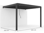 Lade das Bild in den Galerie-Viewer, Zenith 3x4m mit seitlichem Blind 3m - anthrazit
